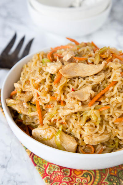 Chow Mein Noodles with Chicken - Food Fanatic