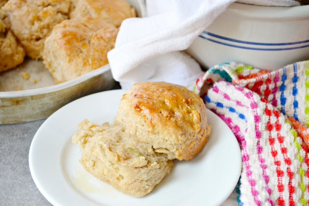 Apple Biscuits with Honey Butter Glaze Image